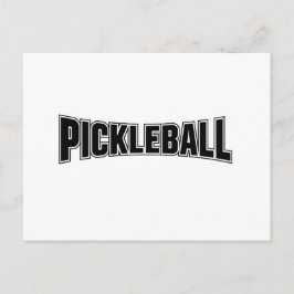 Pickleball aankondigingskaart ontwerp zwart en wit