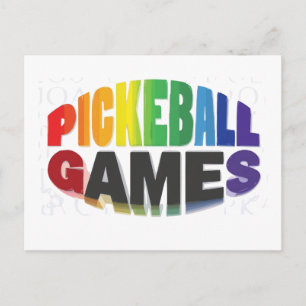 Pickleball aankondigingskaart ontwerp zwart en wit briefkaart