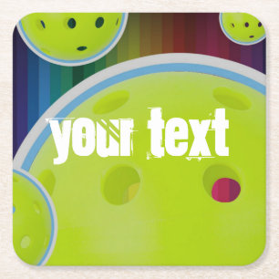 Pickleball Aanpassen aanpasbaar pakbon Kartonnen Onderzetters