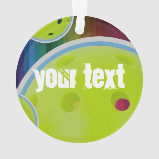 Pickleball Aanpassen aanpasbaar pakbon Ornament (achterkant)