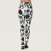 Pickleball Abstract Paddle Court Style Leggings (Achterkant)