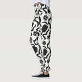 Pickleball Abstract Paddle Court Style Leggings (Links)