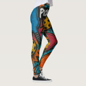 Pickleball Abstracte Paddle Ball Graphic Print Leggings (Rechts)