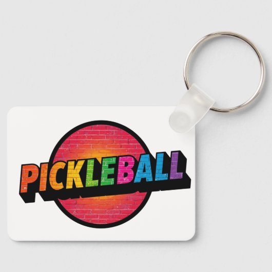 Pickleball-acryl sleutelhanger (Voorkant)