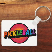 Pickleball-acryl sleutelhanger (Voorkant)