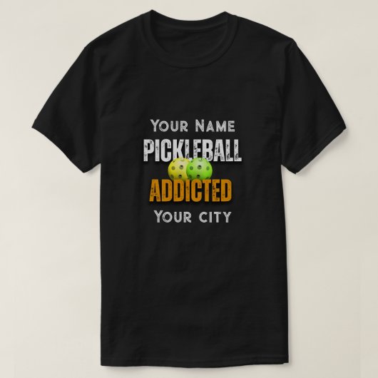 Pickleball Addict T-shirt (Design voorkant)