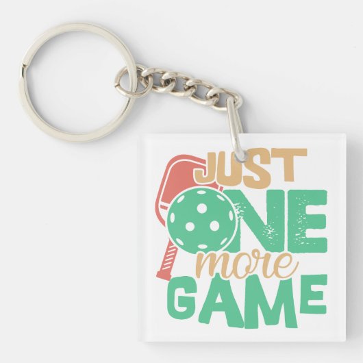 Pickleball Addiction: Nog een spel grinnikt Sleutelhanger (voorkant)