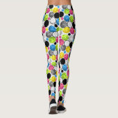 Pickleball Afdrukken met fuchusballen Leggings (Achterkant)