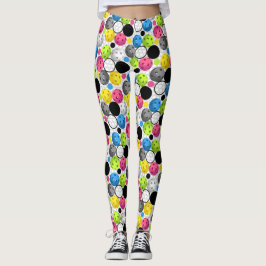 Pickleball Afdrukken met fuchusballen Leggings