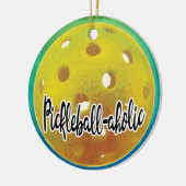 Pickleball-Aholic Game Player Keramisch Ornament (Links)