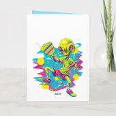 Pickleball Alien Happy Birthday Kaart (Achterkant)