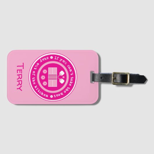 Pickleball: als je de aangepaste tekst voor warmte bagagelabel (Voorkant (horizontaal))