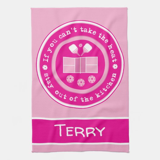 Pickleball: als je de aangepaste tekst voor warmte theedoek (Verticaal)