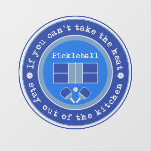Pickleball: Als je de hitte niet kan nemen, blauw Raamsticker