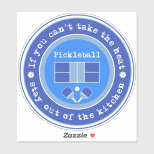 Pickleball: Als je de hitte niet kan nemen, blauw Sticker