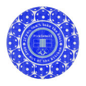 Pickleball: Als je de hitte niet kunt nemen / blau Snijplank (Voorkant)