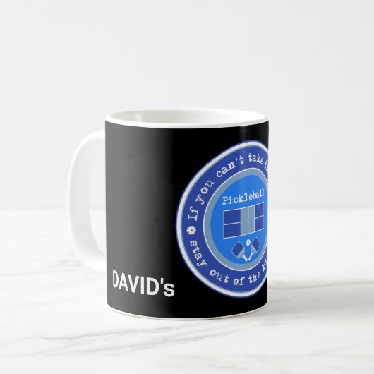 Pickleball: Als je de hitte niet kunt nemen, blauw Koffiemok (Voorkant links)