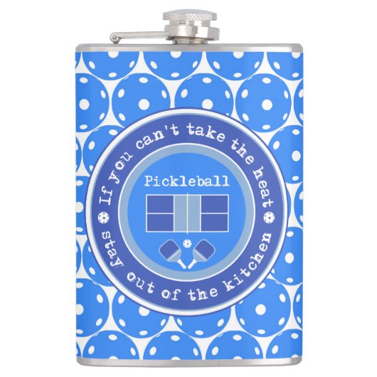 Pickleball: Als je de hitte niet kunt nemen/bleek Heupfles (Voorkant)
