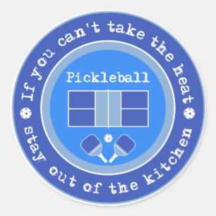 Pickleball: Als je de hitte niet kunt nemen/bleek Ronde Sticker