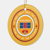 Pickleball: als je de hitte niet kunt nemen.... keramisch ornament (Links)