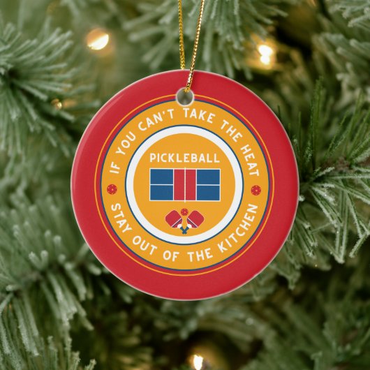 Pickleball: als je de hitte niet kunt nemen.... keramisch ornament (Boom)