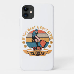 Pickleball Als je Soft Serve wilt, ga dan ijs hale Case-Mate iPhone Case