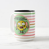 Pickleball Als je Soft Serve wilt, ga dan voor ijs Tweekleurige Koffiemok (Voorkant links)