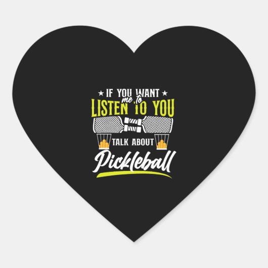 Pickleball als je wilt hart sticker (Voorkant)