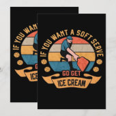 Pickleball Als je wilt Soft Serve krijgen Ice Crea Bedankkaart (Voorkant / Achterkant)