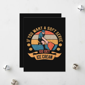 Pickleball Als je wilt Soft Serve krijgen Ice Crea Feestdagenkaart