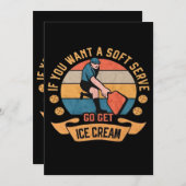 Pickleball Als je wilt Soft Serve krijgen Ice Crea Save The Date (Voorkant / Achterkant)