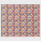 Pickleball American Design voor 4 juli Cadeaupapier (Vlak)