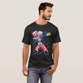 Pickleball American Flag 4th of July Uncle Sam Dab T-shirt (Voorkant volledig)