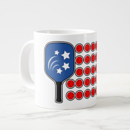 Pickleball American Flag Independence Day Grote Koffiekop (Links)