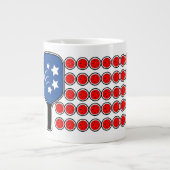 Pickleball American Flag Independence Day Grote Koffiekop (Voorkant)
