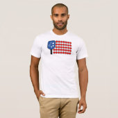 Pickleball American Flag Independence Day T-shirt (Voorkant volledig)