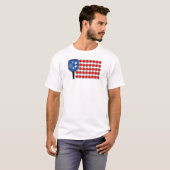 Pickleball American Flag Independence Day T-shirt (Voorkant volledig)