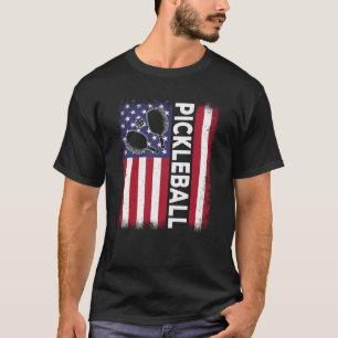 Pickleball American Flag Pickleball  T-shirt