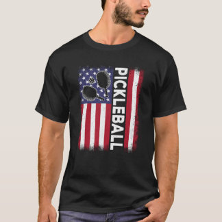 Pickleball American Flag Pickleball T-shirt