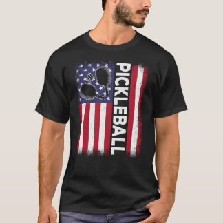 Pickleball American Flag Pickleball T-shirt