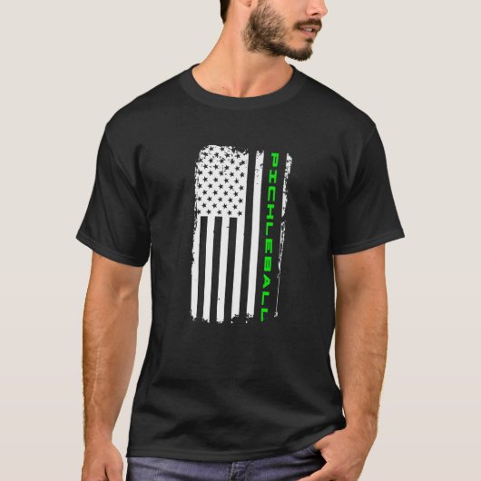 Pickleball American Flag USA Cool Pickle P. T-shirt (Voorkant)