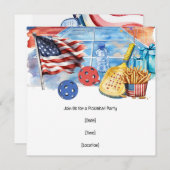 Pickleball American themed  4th July  Kaart (Voorkant / Achterkant)