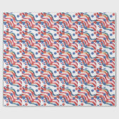 Pickleball American themed for 4th July Cadeaupapier (Vlak)