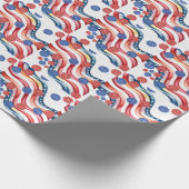 Pickleball American themed for 4th July Cadeaupapier (Hoek)