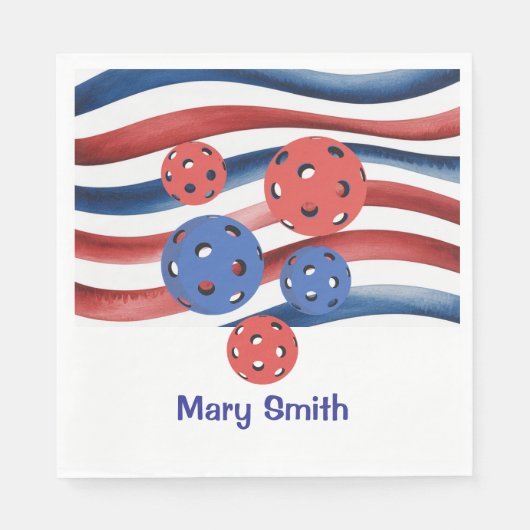 Pickleball American themed for 4th July Servet (Voorkant)