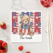 Pickleball Amerikaans thema voor 4 juli Servet (Insitu)