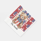 Pickleball Amerikaans thema voor 4 juli Servet (Hoek)