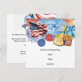 Pickleball Amerikaanse thema 4 juli Kaart (Voorkant / Achterkant)