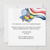 Pickleball Amerikaanse thema 4 juli Kaart (Achterkant)