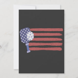Pickleball Amerikaanse vlag Amerikaans Patriottisc Bedankkaart